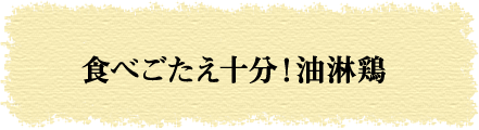 食べごたえ十分！油淋鶏